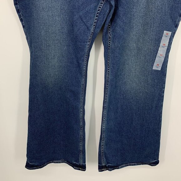 Old Navy Jeans Flare Higher High Rise Blue Denim Cotton Blend NWT - Picture 6 of 10
